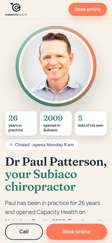Capacity Health · Dr Paul Patterson: версия для телефона