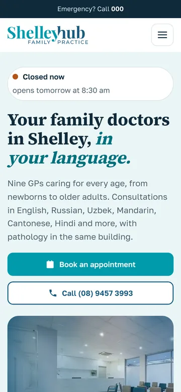 Shelley Hub Family Practice: версия для телефона